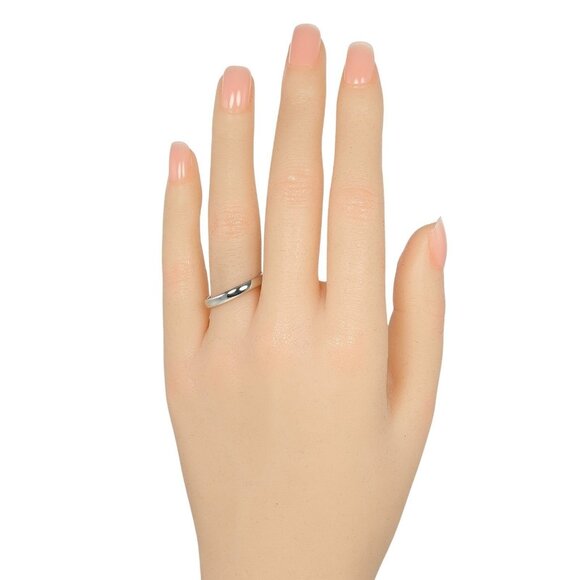 TIFFANY&Co. forever classic band Ring 0.1" model Pt950Platinum #7.8(US Siz... - Picture 2 of 9